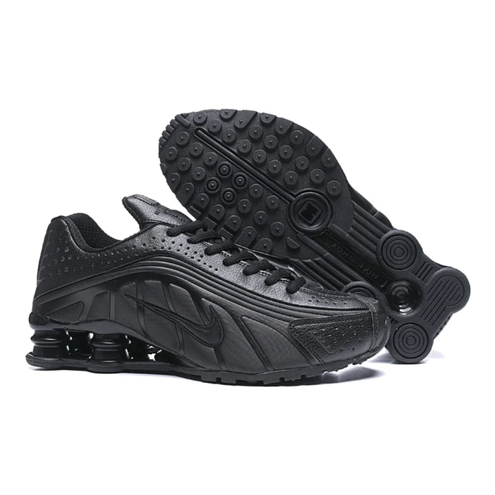 Nike Shox R4 Klassische Herren-Sneaker Schwarz Sportlich Bequem Retro Laufschuhe