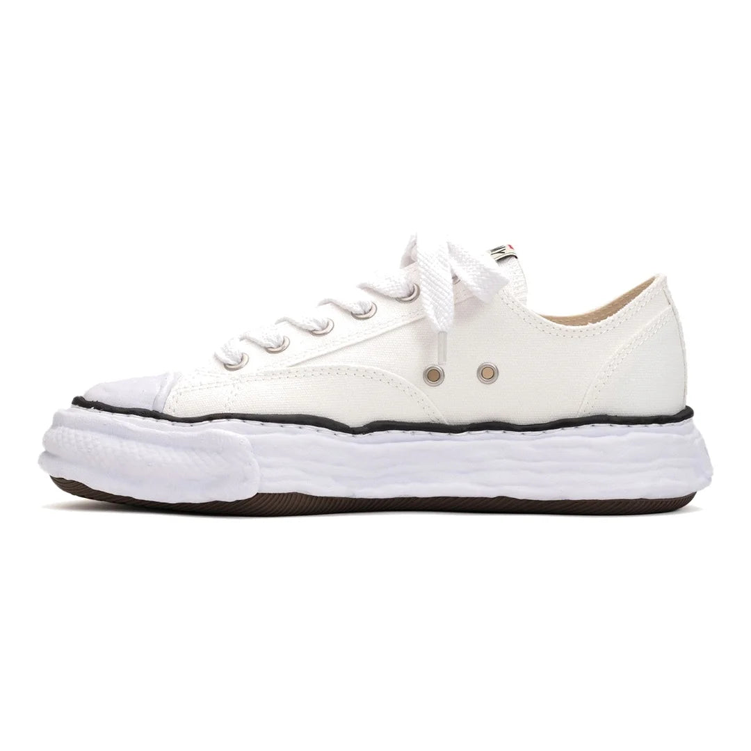 Maison MIHARA YASUHIRO PETERSON23 OG Sohle Canvas Low-Top Sneaker Weiß – Avantgarde Design Herrenschuh