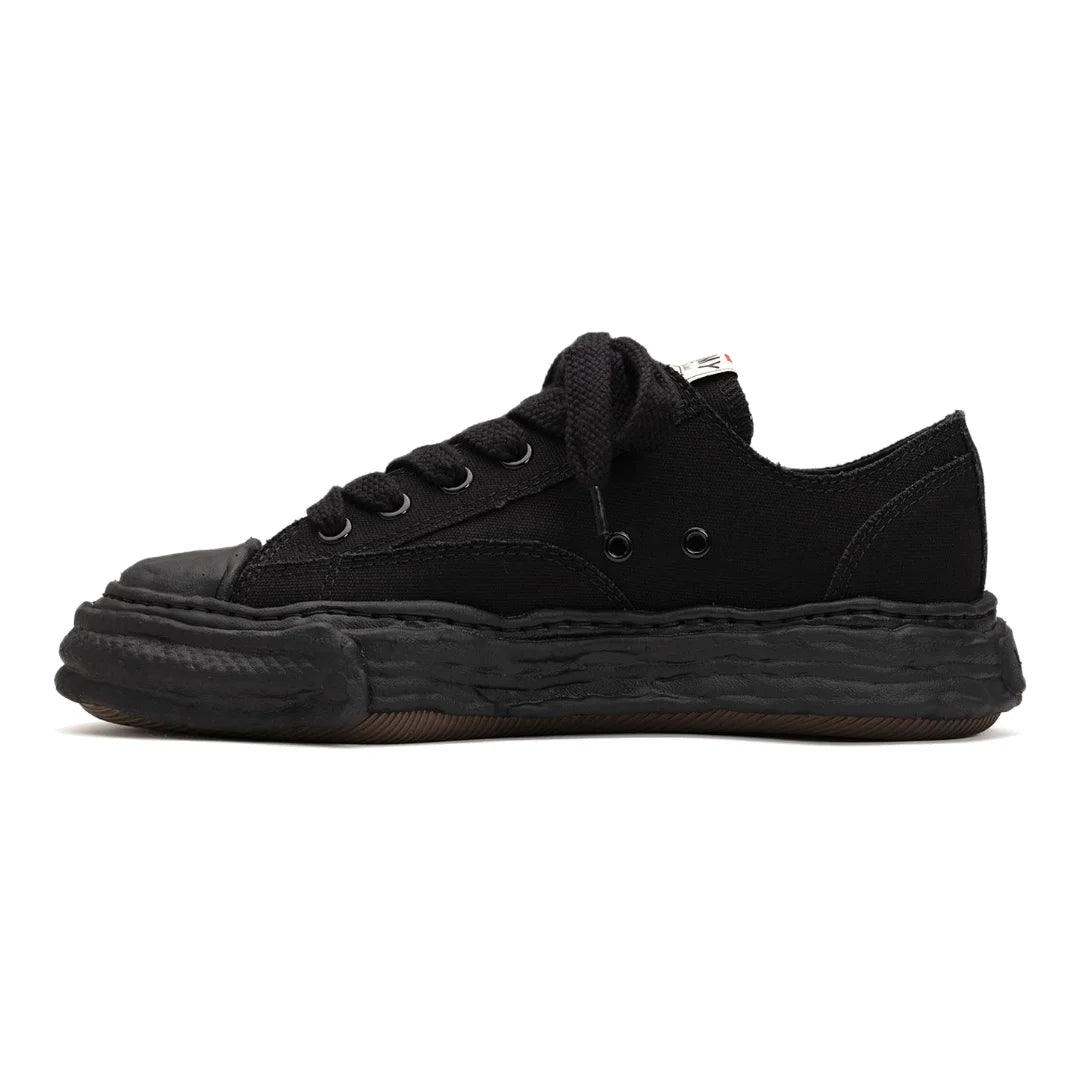 Maison MIHARA YASUHIRO „PETERSON23“ OG Sohle Canvas Low-Top Sneaker Schwarz