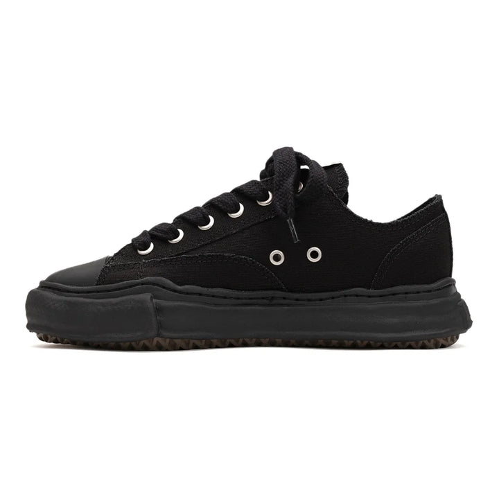 Exklusive Maison Mihara Yasuhiro Peterson OG Sohle Canvas Low Lifestyle Sneaker Schwarz