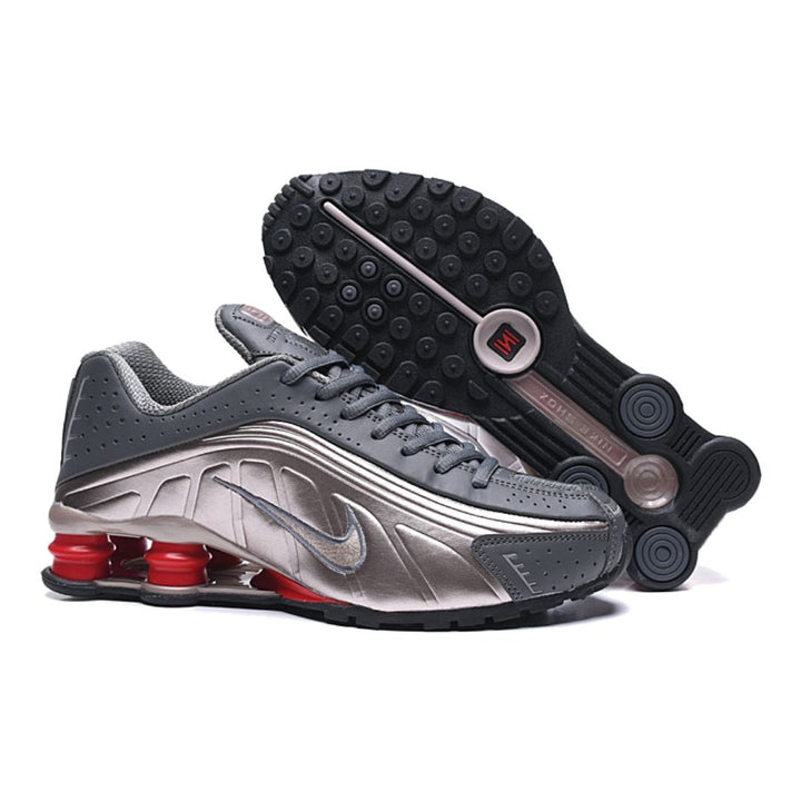 Nike Shox R4 Retro-Sneaker mit futuristischem Design und High-Performance Dämpfung