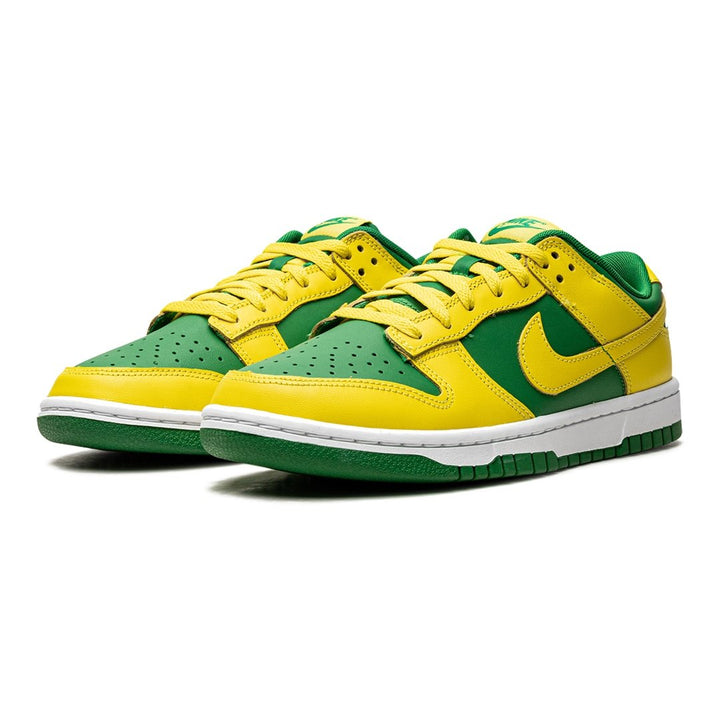 Nike Dunk Low „Reverse Brazil“ Limitiert Sneaker Grün Gelb Leder Basketballschuh