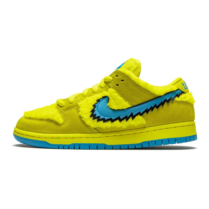 Nike SB Dunk Low Grateful Dead Gelber Bär Flauschiger Premium Sneaker