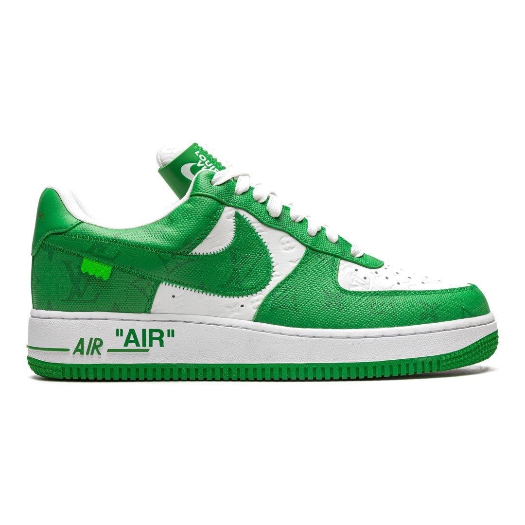 Exklusiver Nike x Louis Vuitton Air Force 1 Low Virgil Abloh Sneaker Weiß-Grün