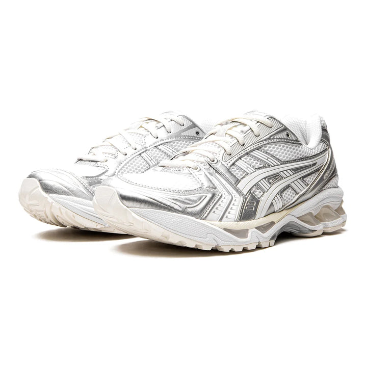 Asics GEL-Kayano 14 JJJJound Silber/Weiß Retro Sneaker – Komfort & Stil