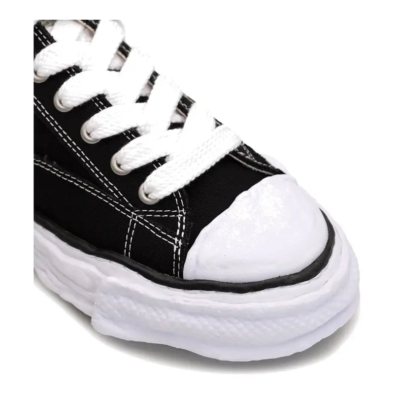 Maison MIHARA YASUHIRO „PETERSON23“ OG Canvas Sneaker Schwarz Weiß Exklusiv
