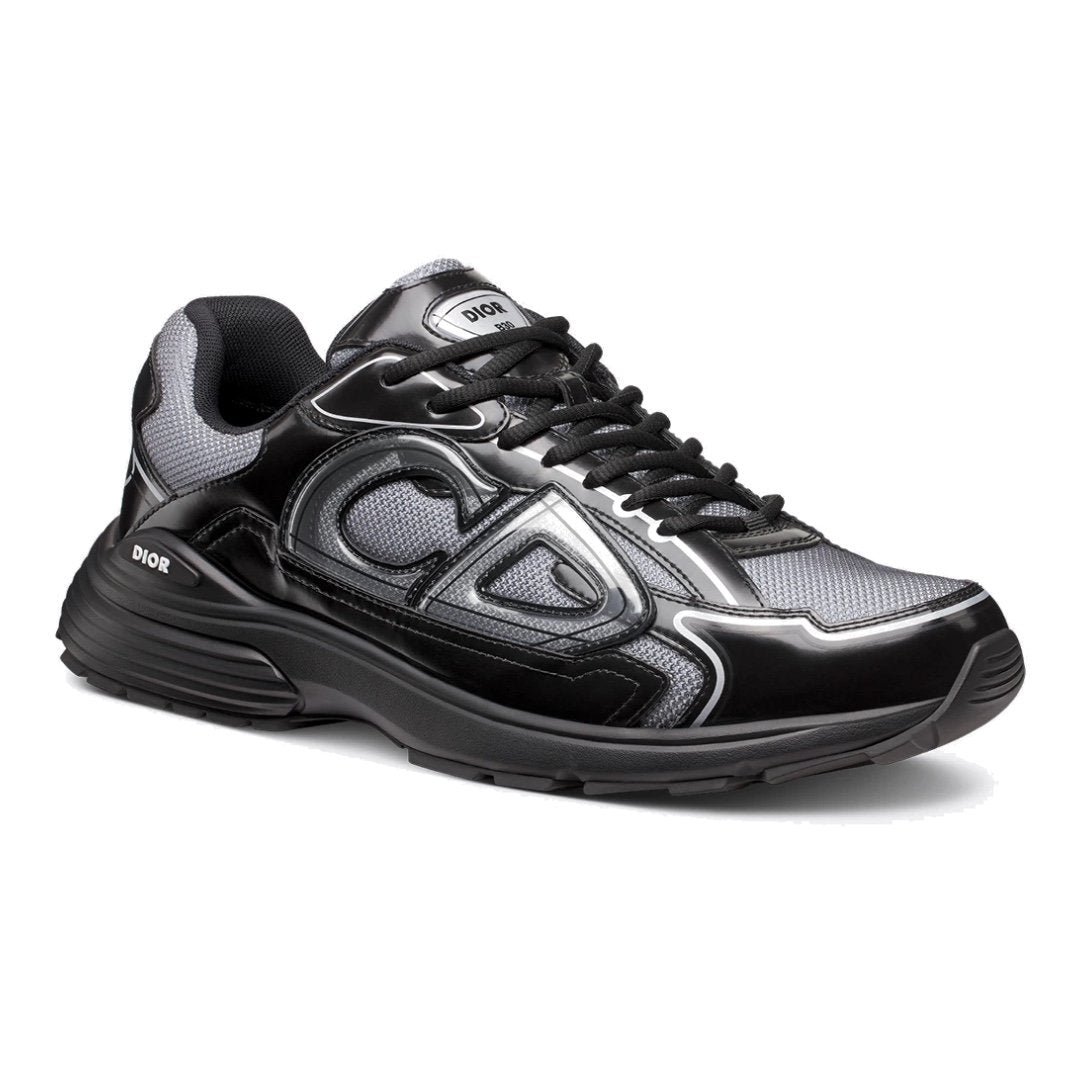 Dior B30 Countdown Sneaker: Luxuriöse Grau-Schwarze Mesh-Turnschuhe für Herren
