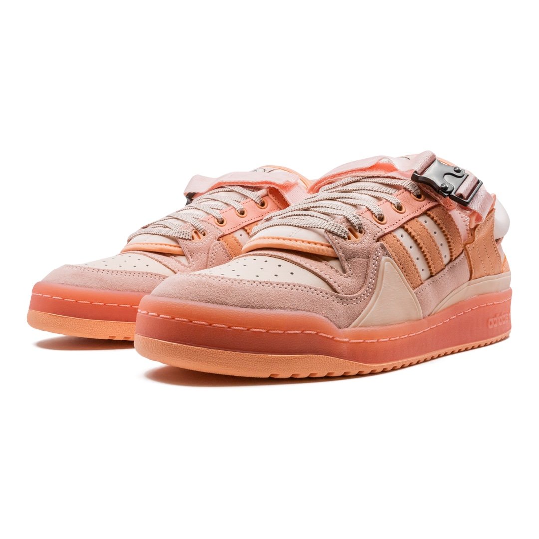Adidas Forum Buckle Low Bad Bunny "Easter Egg" Pinker Leder Wildleder Sneaker