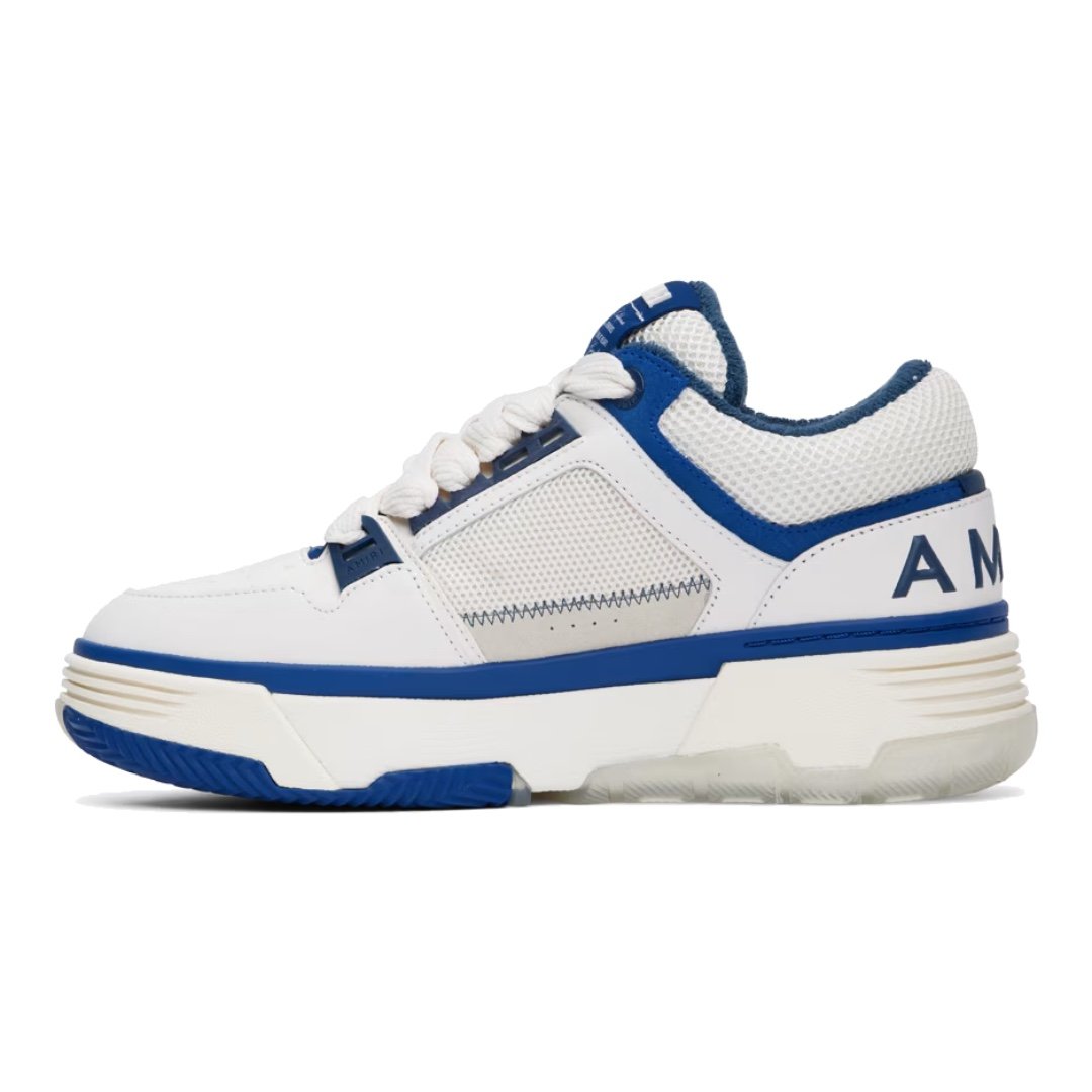 Amiri MA-1 Sneaker Weiß Navy Blau – Luxuriöser Herren Leder Freizeitschuh