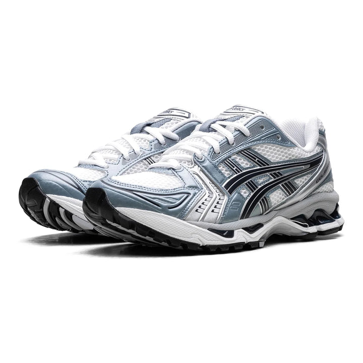 ASICS GEL-KAYANO 14 "White Fjord Grey" Stilvolle Retro-Laufschuhe für Komfort