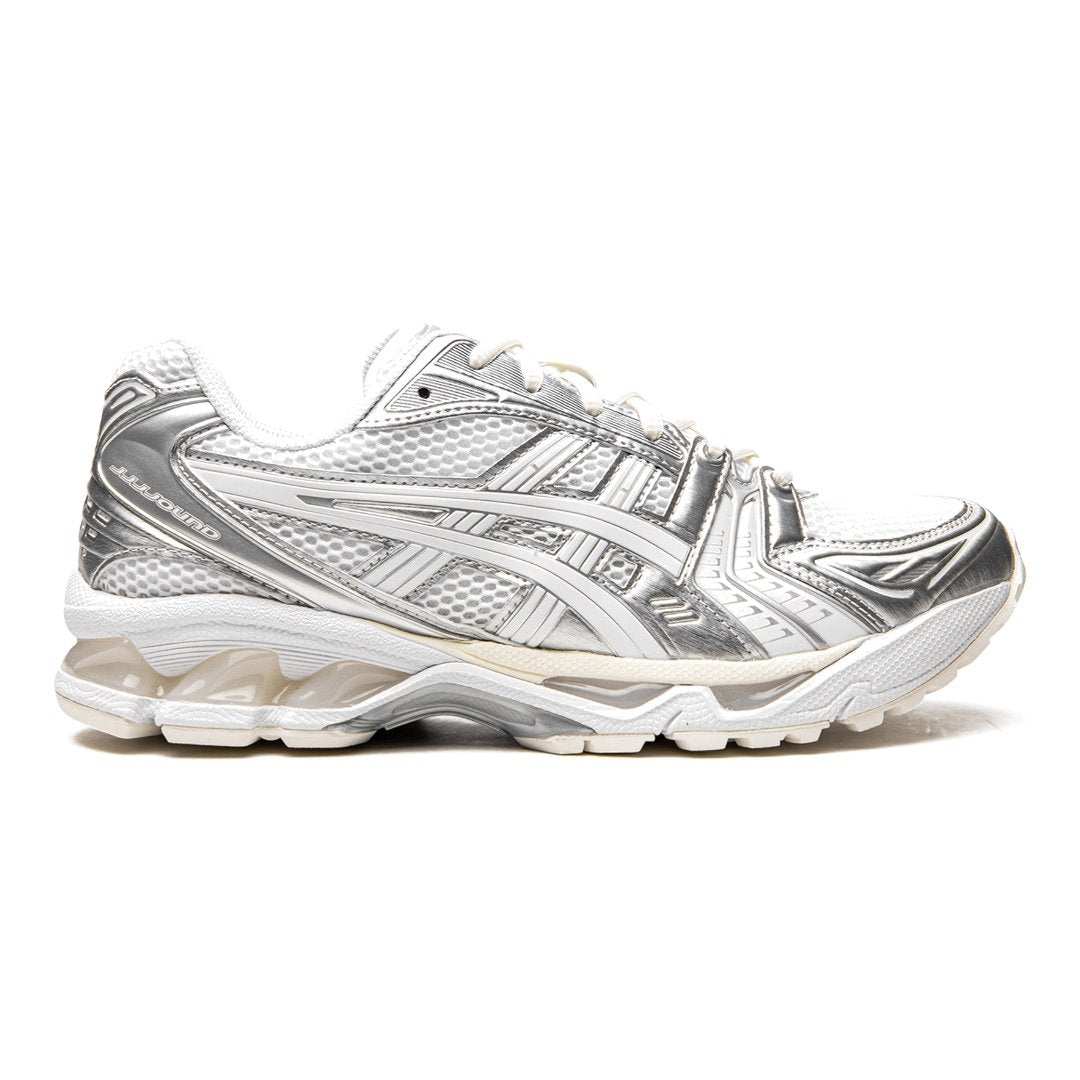 Asics GEL-Kayano 14 JJJJound Silber/Weiß Retro Sneaker – Komfort & Stil