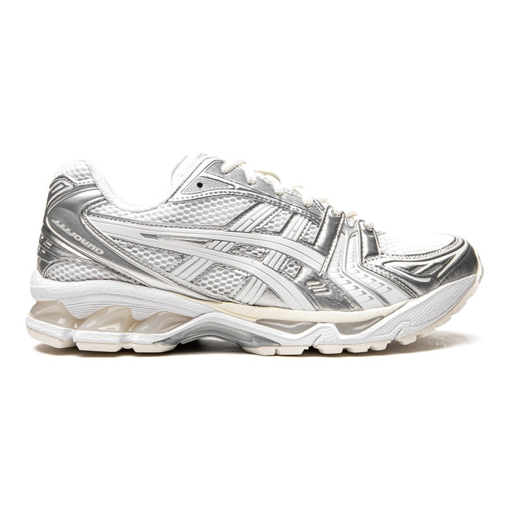 Asics GEL-Kayano 14 JJJJound Silber/Weiß Retro Sneaker – Komfort & Stil