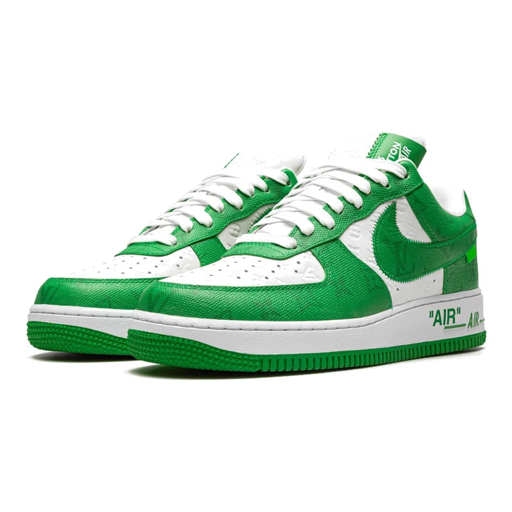Exklusiver Nike x Louis Vuitton Air Force 1 Low Virgil Abloh Sneaker Weiß-Grün
