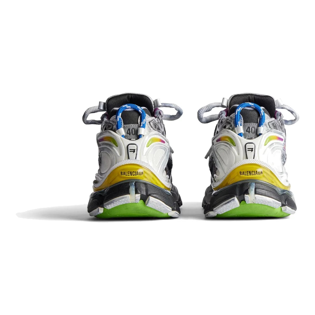 Balenciaga Runner Multicolor Sneakers: Stylische Mesh-Nylon-Schuhe mit Used-Look & Marken-Details