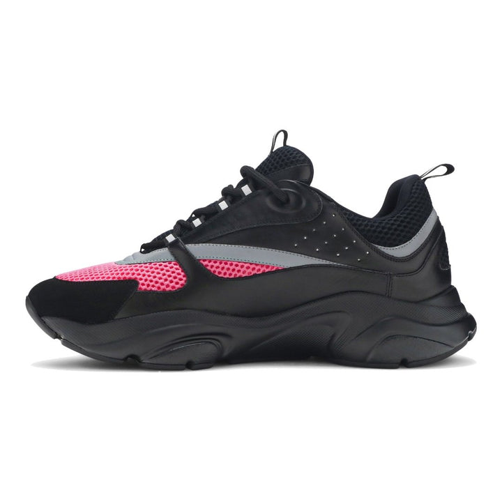 Dior B22 Luxus Sneaker Rosa-Schwarz: Retro-Laufschuh mit Mesh & Leder