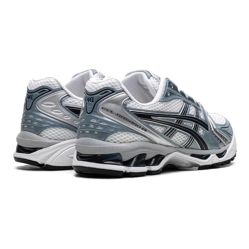 ASICS GEL-KAYANO 14 "White Fjord Grey" Stilvolle Retro-Laufschuhe für Komfort