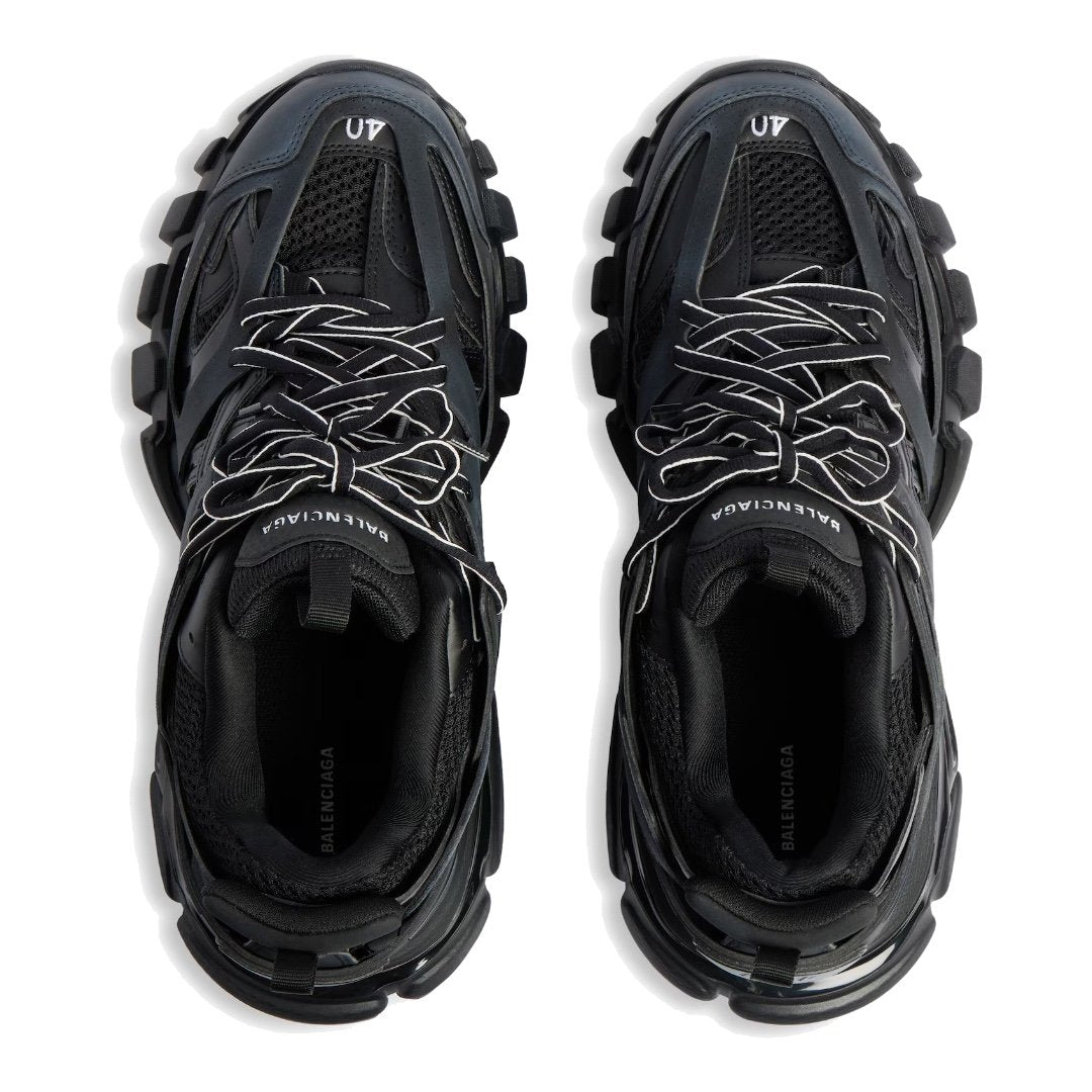 Balenciaga Track Black: Trendige Lederfreie Sneaker mit Dynamischer Sohle und Worn-In-Look