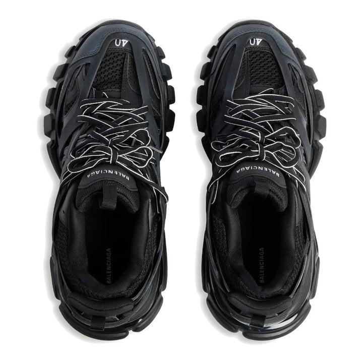 Balenciaga Track Black: Trendige Lederfreie Sneaker mit Dynamischer Sohle und Worn-In-Look
