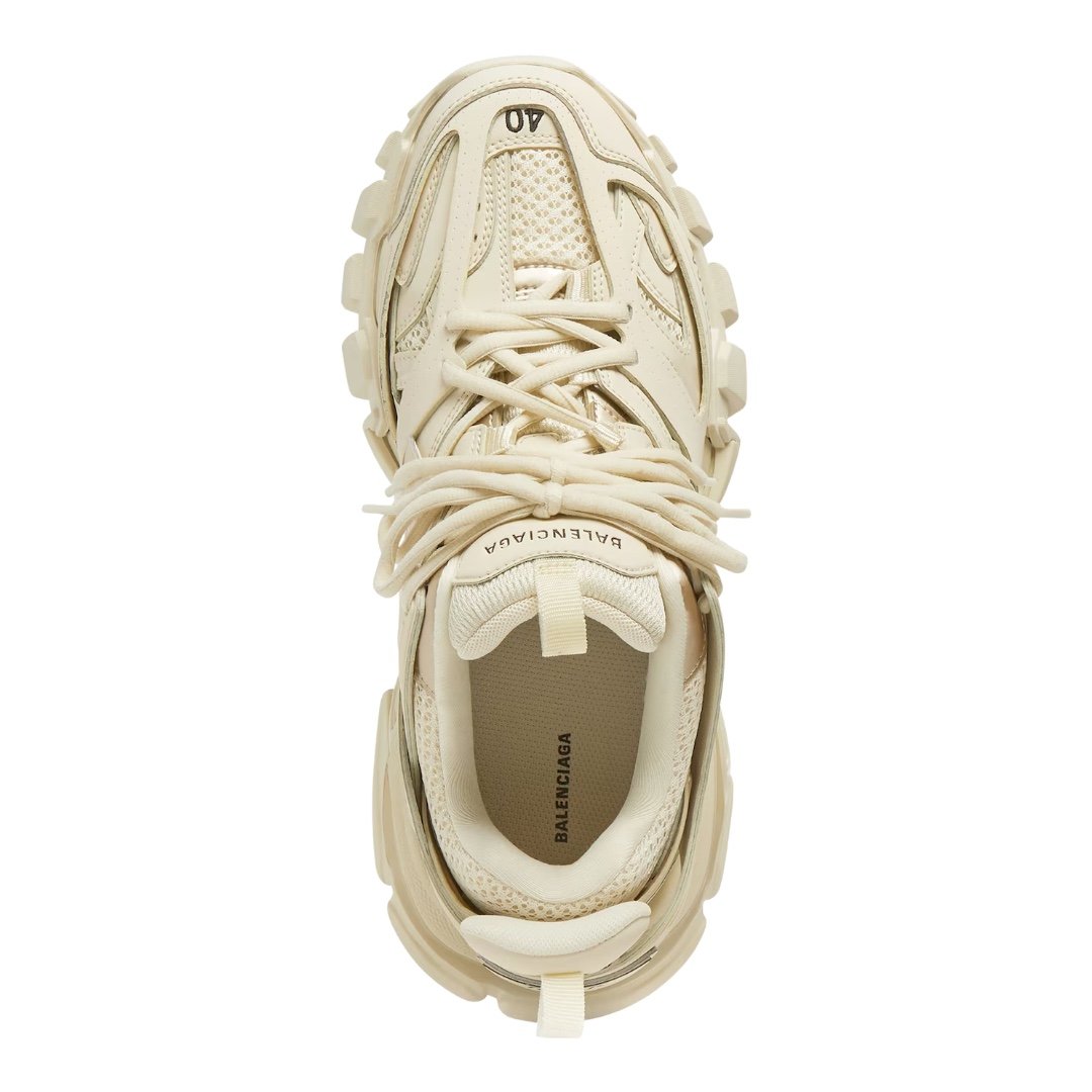 Balenciaga Track Beige Sneaker: Lederfrei, Dynamisch, Robuste Sohle, Komfortabel & Stylisch