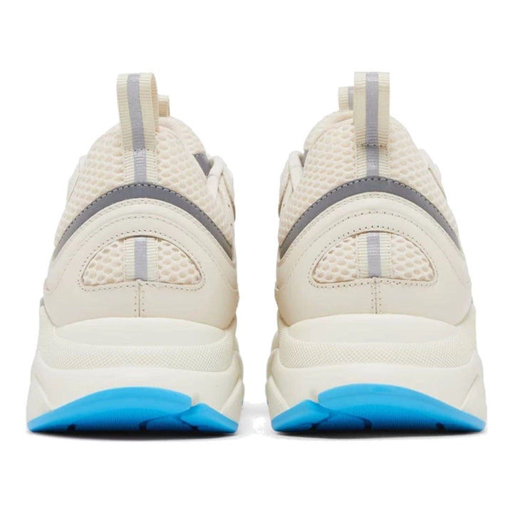 Dior B22 Creme Hellblau Luxus-Sneaker: Atmungsaktives Mesh, Leder & Retro-Design