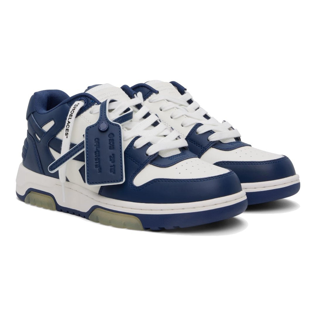 Off-White Out Of Office Sneaker Weiß Navy Blau Sportlicher Hybrid-Freizeitschuh
