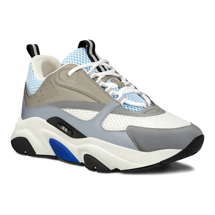Dior B22 Sky Blue Grey Luxus Sneaker – Retro-Mesh & Leder für Stil