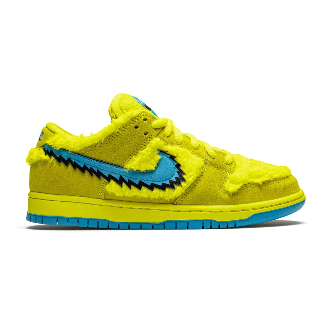 Nike SB Dunk Low Grateful Dead Gelber Bär Flauschiger Premium Sneaker