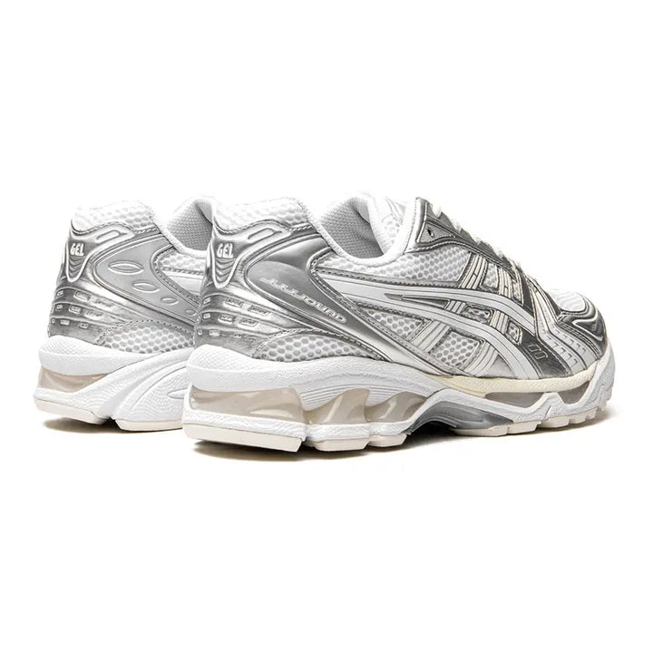 Asics GEL-Kayano 14 JJJJound Silber/Weiß Retro Sneaker – Komfort & Stil