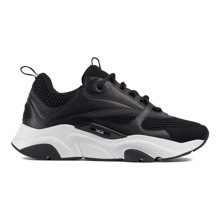 Dior B22 Schwarz Weiß Luxus Sneaker – Atmungsaktives Mesh, Leder, Premium-Handwerkskunst