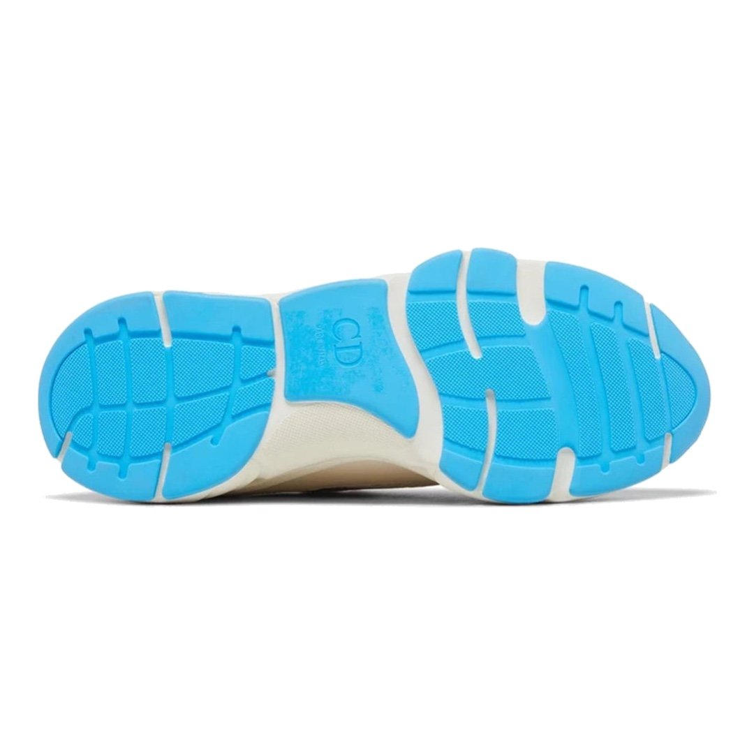 Dior B22 Creme Hellblau Luxus-Sneaker: Atmungsaktives Mesh, Leder & Retro-Design
