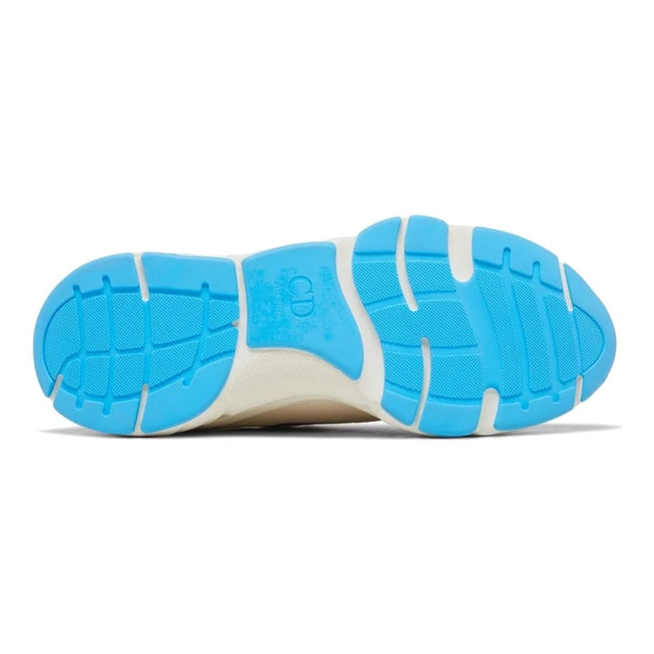 Dior B22 Creme Hellblau Luxus-Sneaker: Atmungsaktives Mesh, Leder & Retro-Design