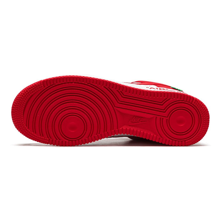 Luxuriöse Nike Louis Vuitton Air Force 1 Low Virgil Abloh Weiß Rot Sneaker