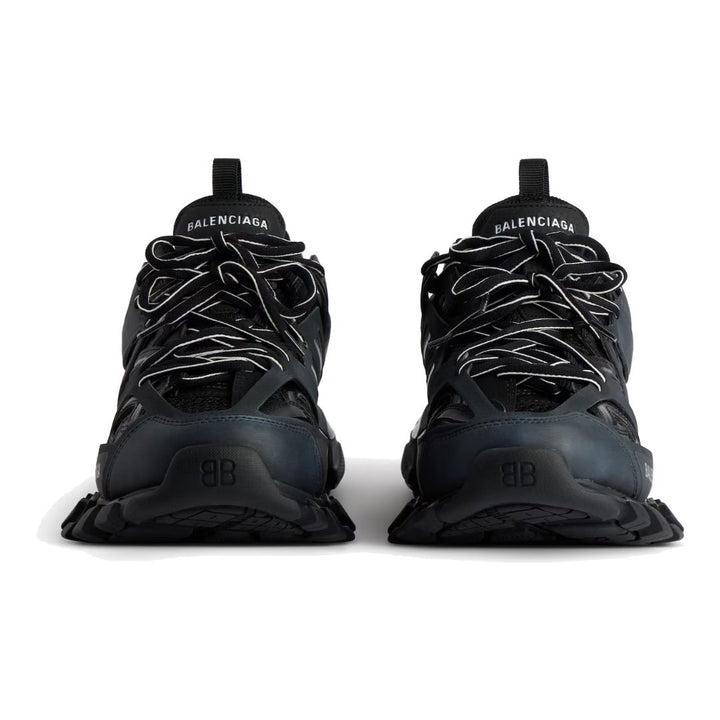 Balenciaga Track Black: Trendige Lederfreie Sneaker mit Dynamischer Sohle und Worn-In-Look