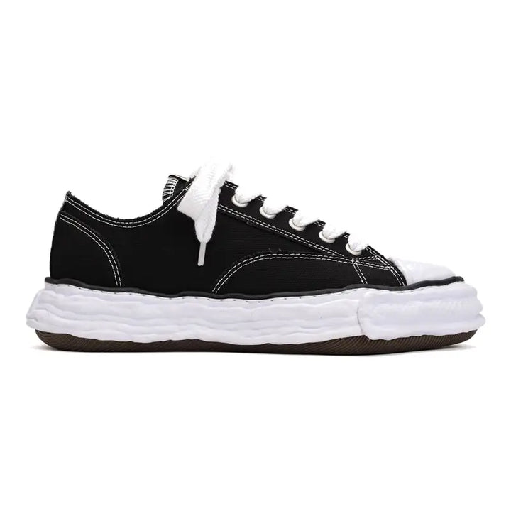 Maison MIHARA YASUHIRO „PETERSON23“ OG Canvas Sneaker Schwarz Weiß Exklusiv