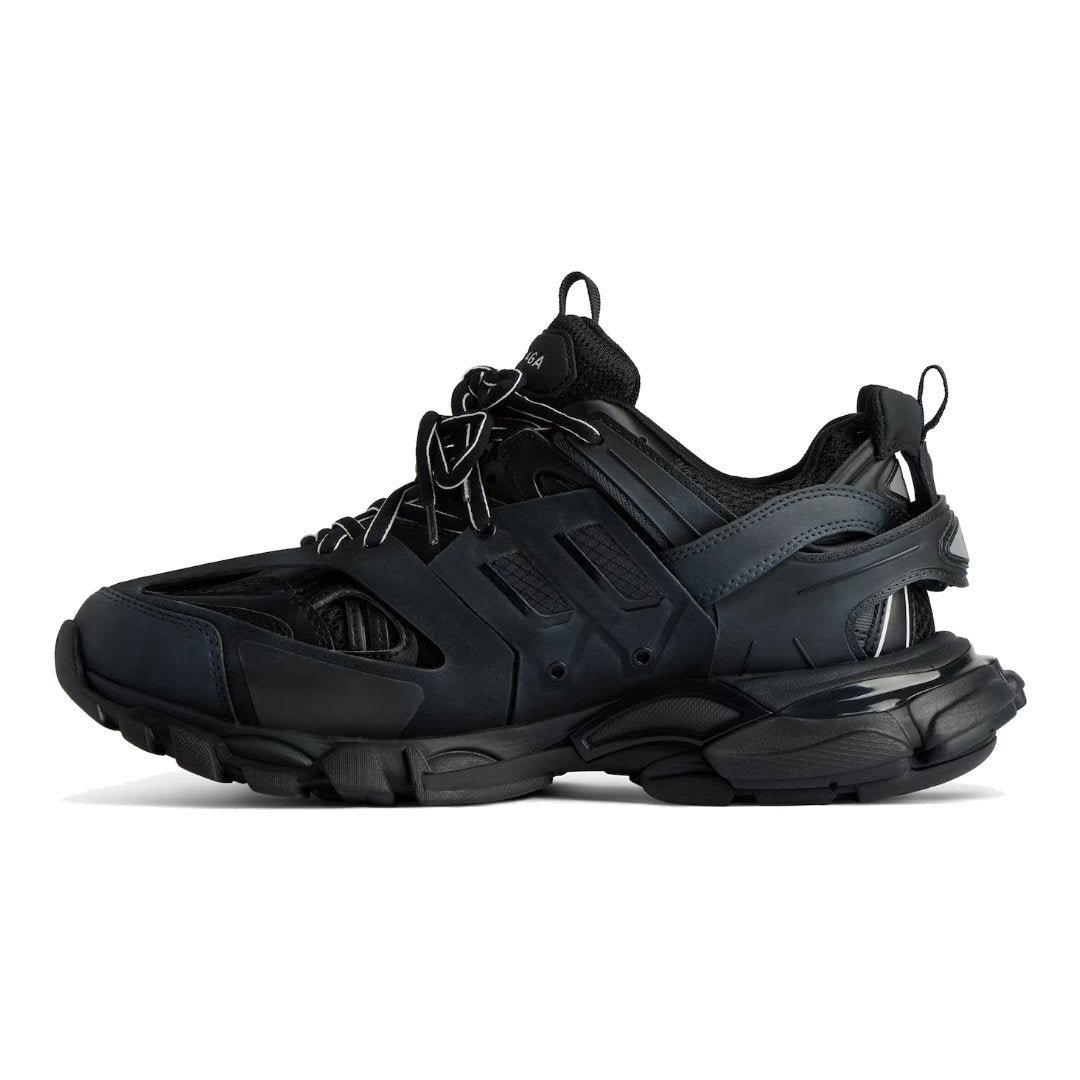 Balenciaga Track Black: Trendige Lederfreie Sneaker mit Dynamischer Sohle und Worn-In-Look