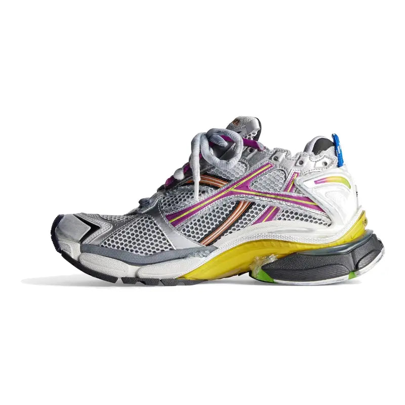 Balenciaga Runner Multicolor Sneakers: Stylische Mesh-Nylon-Schuhe mit Used-Look & Marken-Details