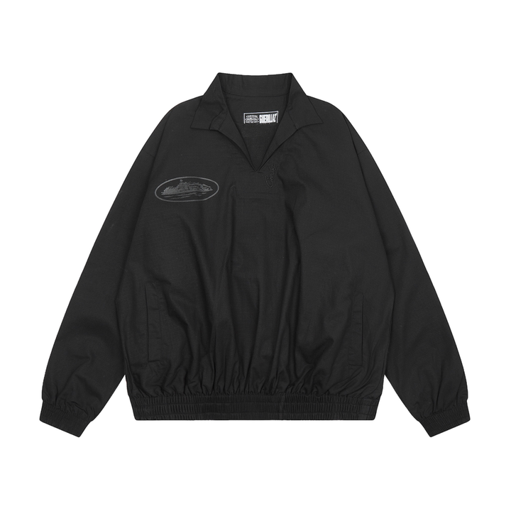 Exklusive Corteiz Schwarze Streetwear Jacke: Urbaner Stil, Limitierte Auflage für Rebellen