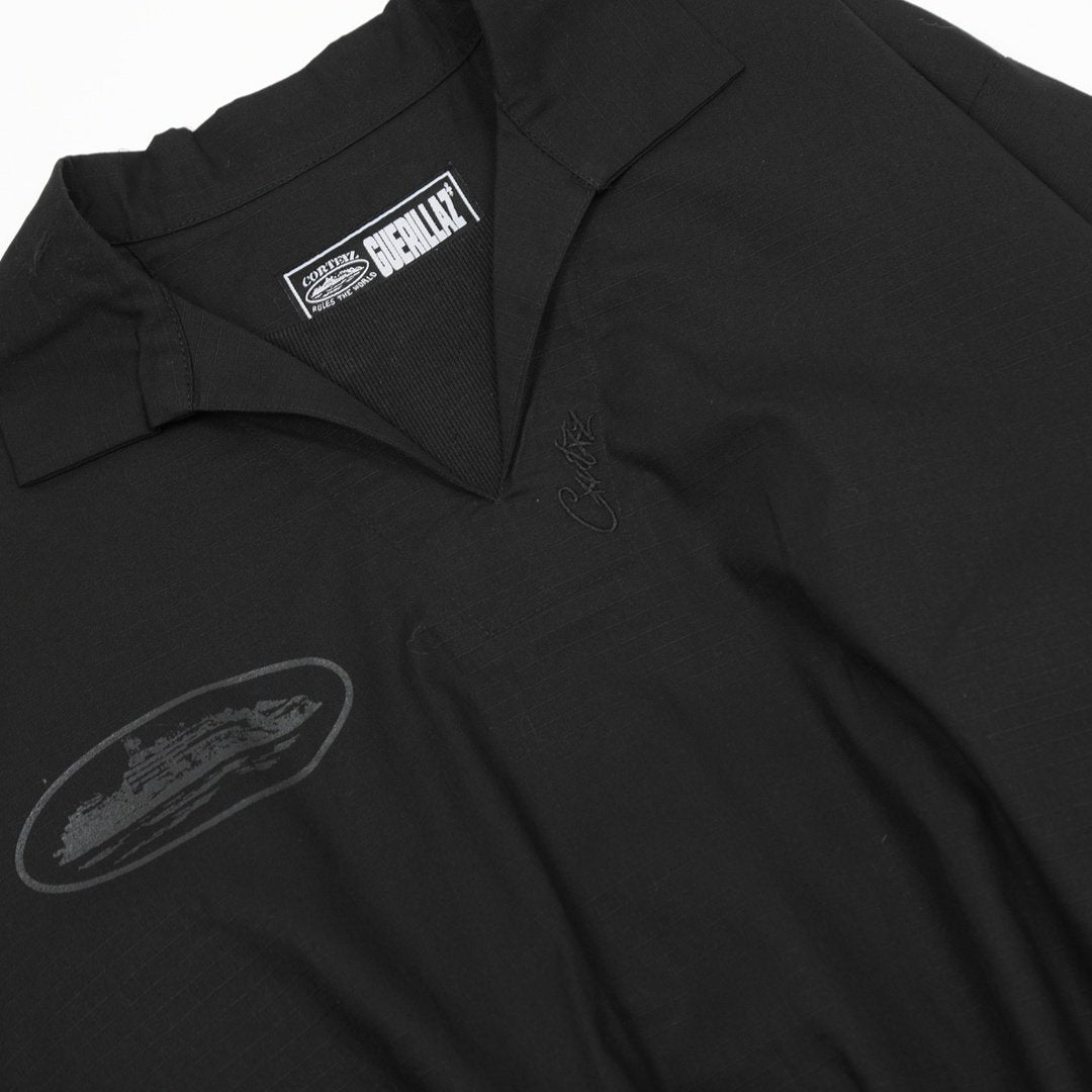 Exklusive Corteiz Schwarze Streetwear Jacke: Urbaner Stil, Limitierte Auflage für Rebellen
