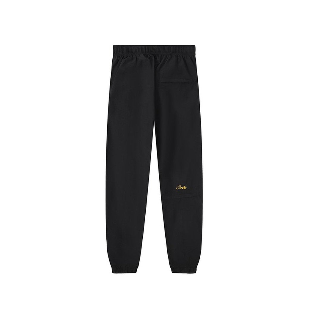 Corteiz Schwarz-Gelber Trainingsanzug Set: Stylischer Streetwear Freizeitanzug für Herren