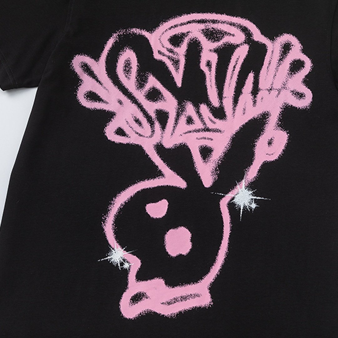 Syna World Hasen-Motiv T-Shirt: Stylisches Baumwollshirt für Streetwear-Fans, Unisex