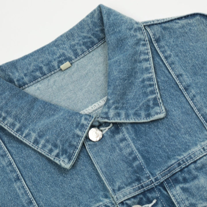 Corteiz Blaues Denim Set: Stylische Jacke & Jeans für Exklusiven Streetwear Look