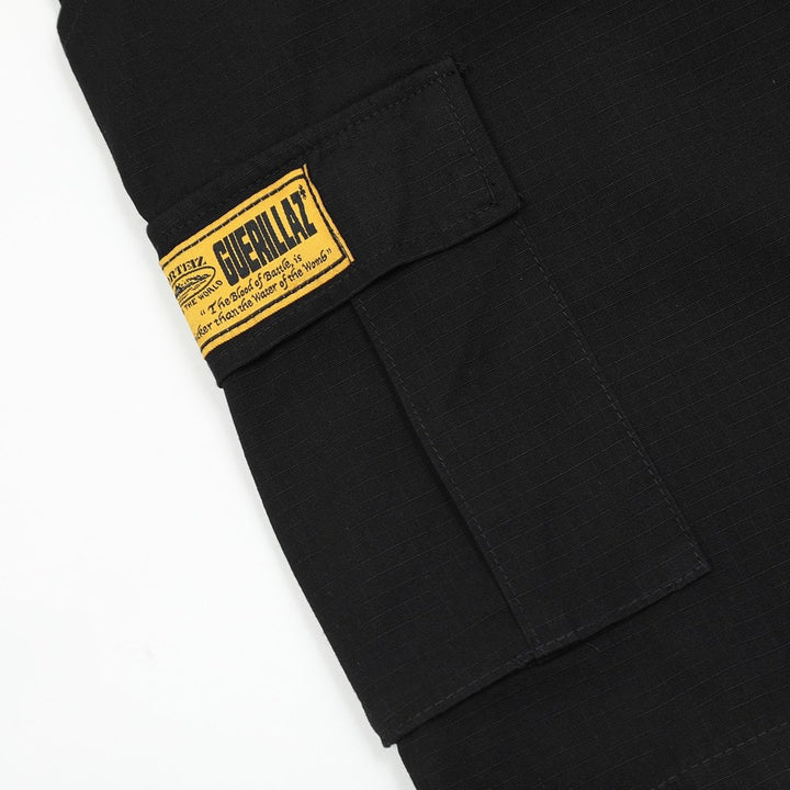 Corteiz Cargo Shorts Schwarz Herren Bequeme Robuste Streetwear Sommer Kurze Hosen