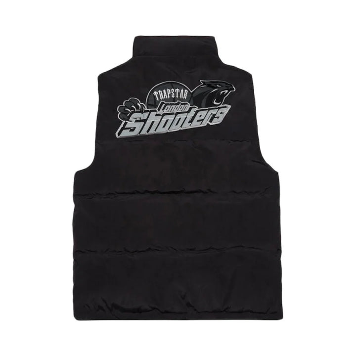 Trapstar London Shooters Schwarze Gilet Weste – Stilvoller Urbaner Streetwear Look