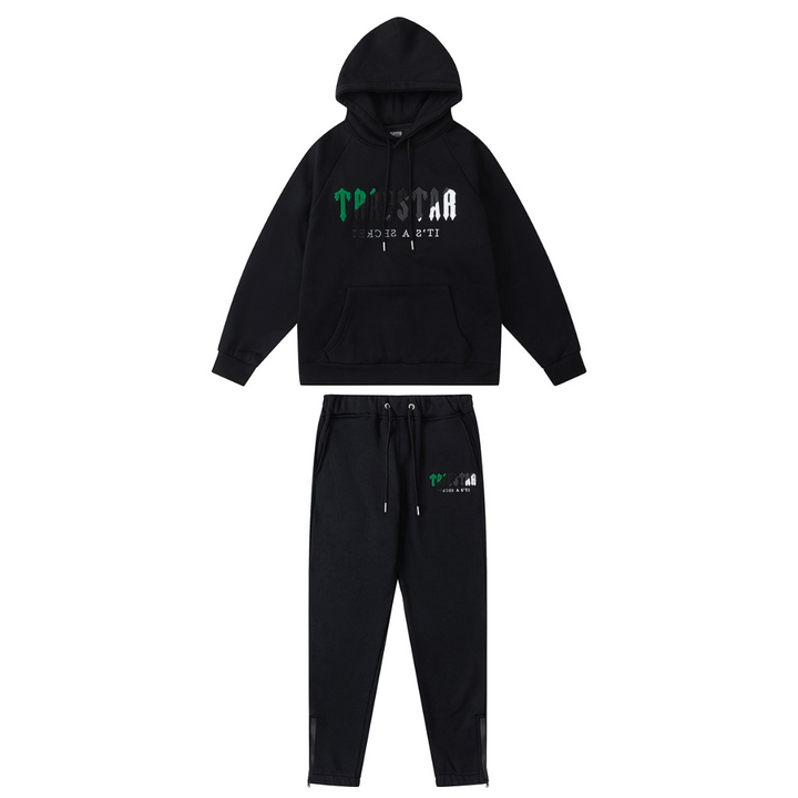 Trapstar Decoded Schwarzer Trainingsanzug Set – Urban Streetwear Komfort für Herren