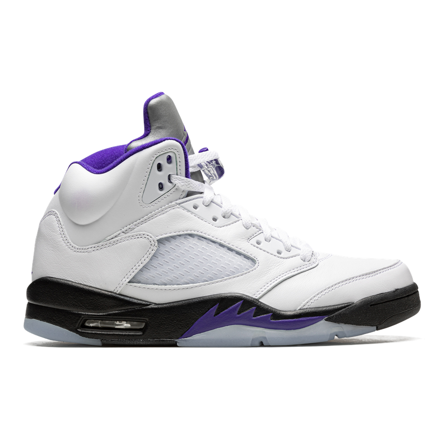 Air Jordan 5 Retro Concord Sneaker: Ikonischer Stil, Premium-Leder, Violette Akzente