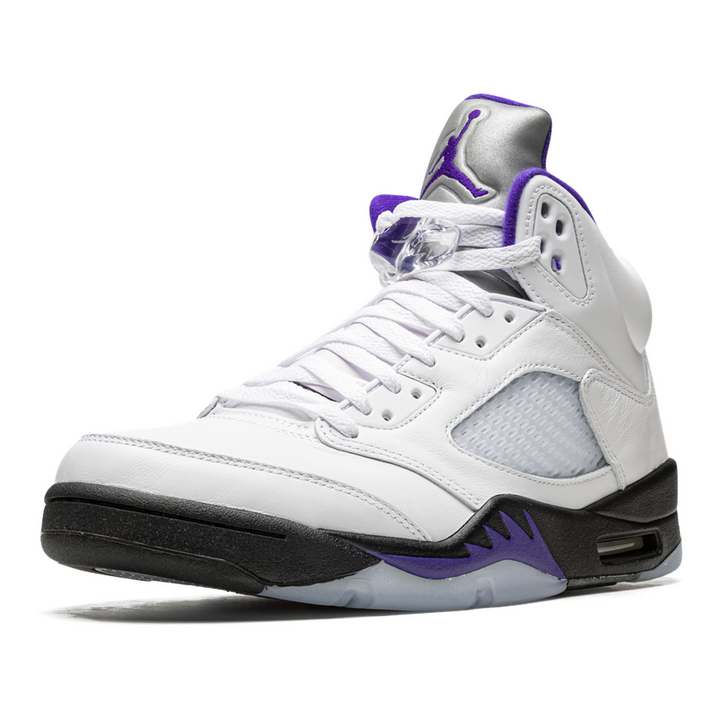 Air Jordan 5 Retro Concord Sneaker: Ikonischer Stil, Premium-Leder, Violette Akzente