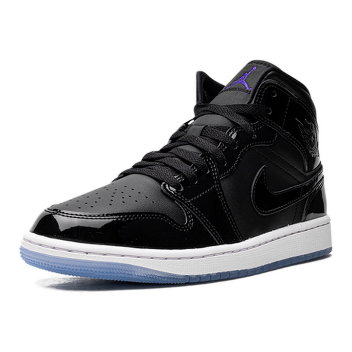Air Jordan 1 Mid SE "Space Jam" Herren-Sneaker: Patentleder, Icy Sohle, Kult-Design