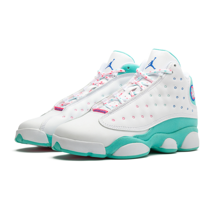 Air Jordan 13 GS 'Aurora Green' Kinder Sneaker – Bunter Stil, Top Komfort