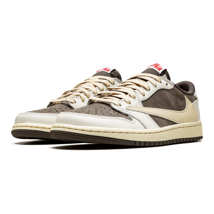 Exklusiver Travis Scott Air Jordan 1 Low "Reverse Mocha" Nubuk-Leder-Sneaker