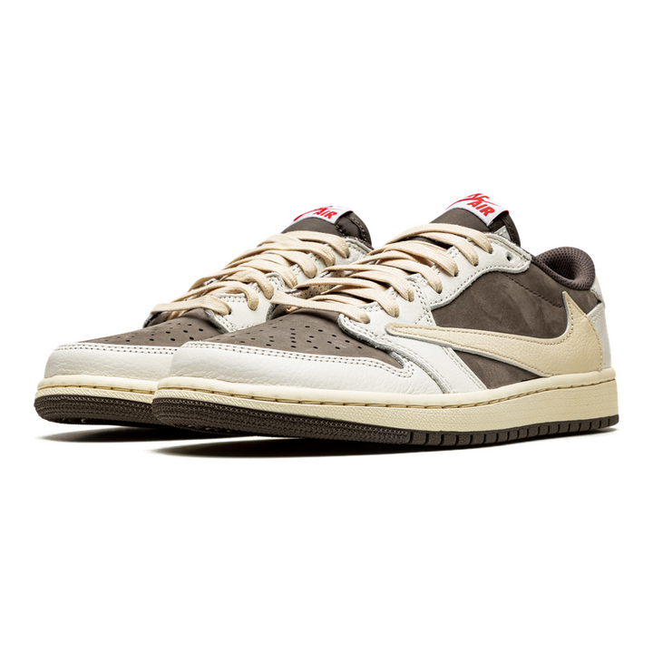 Exklusiver Travis Scott Air Jordan 1 Low "Reverse Mocha" Nubuk-Leder-Sneaker